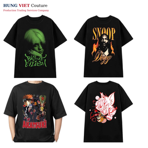 T-shirt uni unisexe en coton épais DTG imprimé Logo personnalisé Oversize 280GSM Summer Streetwear 2025 - Product Image 1