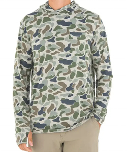 Camiseta de Manga Corta con Capucha para Hombre, Camuflaje, 100% Algodón, Ecológica, de Secado Rápido, Tejido de Punto, Corte Holgado Informal - Product Image 1