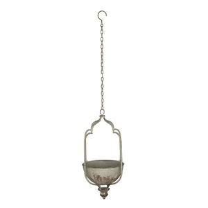 Jardinière suspendue en métal rustique, style vintage, avec chaîne, pour fleurs et plantes vertes, montage mural - Product Image 5