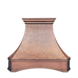 Hot Sale Hotte de cuisine murale en cuivre martelé, design personnalisé, décorative, type cheminée - Product Image 2