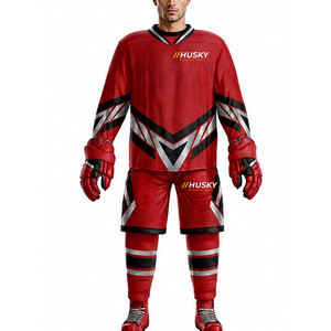 Uniformes de Hockey sobre Hielo Personalizados al por Mayor para Adultos, Alta Calidad, 100% Poliéster, Impresos, Antibacterianos, para Todas las Temporadas - Product Image 6