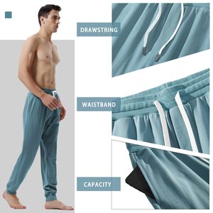 2026 <b>Slim</b> Fitness Men's Pants <b>Joggers</b> Custom Logo Winter Sweatpants Active Bottoms Adults Solid Pattern Autumn Men's Trousers - Product Image 4