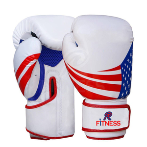 RC Fitness Wear Leather Boxing Gloves Non-Slip Palm Premium Padding Reinforced Wrist <b>Strap</b> Secure Hook Loop Closure Customized - Product Image 1
