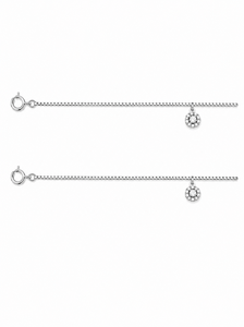 Bracelet en argent sterling 925 avec breloque soleil pour femme, finition polie, design minimaliste et céleste, idéal pour le quotidien, les fêtes et comme cadeau d'anniversaire - Product Image 2