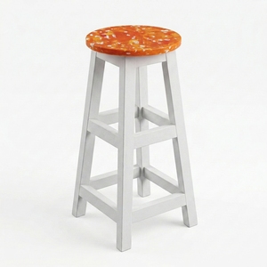 Recycled Plastic Eco-Friendly Durable Bar <b>Stool</b> with Minimalist Design Steel Frame for Home Bar Hotel Farmhouse & <b>Outdoor</b> Use - Product Image 1