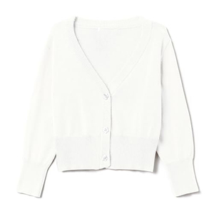 เสื้อคาร์ดิแกนถักสีชมพู แขนยาว คอวี น้ำหนักเบา สำหรับนักเรียนหญิง - Product Image 2