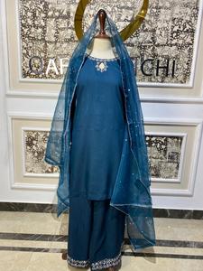 Kameez de diseñador de alta calidad para mujer, con shalwar farshi, tela viscosa, estilo pakistaní. - Product Image 3