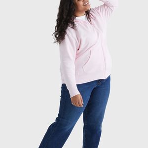 Fabricante de sudaderas con capucha personalizadas al por mayor para mujer, ajustadas, con cremallera, lisas, transpirables, de algodón y poliéster. - Product Image 2