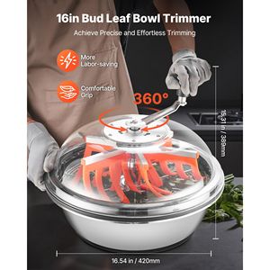 Forbici manuali affilate in acciaio inossidabile da 16 pollici per la rifilatura di foglie e germogli, ideali per il taglio a secco o umido in idroponica con visualizzazione del taglio - Product Image 2