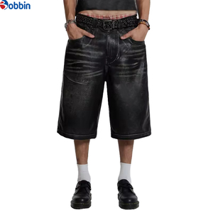 กางเกงยีนส์ขาสั้นทรงโอเวอร์ออลล์ผู้ชายแบรนด์เทรนดี้ ทรงปกติ ซักง่าย ทรงหลวม ความยาว 3/4 ผลิตจากผ้าฝ้าย 100% เป็นมิตรต่อสิ่งแวดล้อม แห้งเร็ว ระบายอากาศได้ดี - Product Image 2