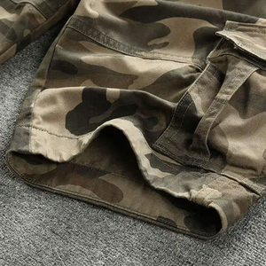 Shorts cargo mi-longs pour hommes, taille mi-haute, multi-poches, décontractés, en coton élastique, respirants, séchage rapide, OEM - Product Image 2