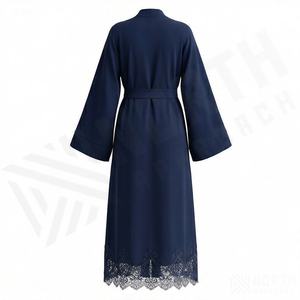 2025 OEM Kimono Abaya pour femmes musulmanes, en tissu polyester épais, doux et très extensible, col en V, manches longues, pour fêtes, Ramadan, mariages - Product Image 2