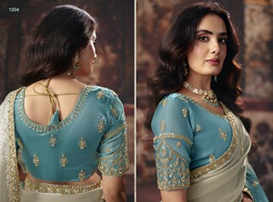 Sari en soie léger avec un design multicolore pour mariage et fête, sari tendance de haute qualité - Product Image 3
