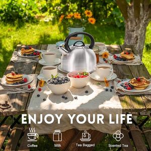 Elegant Eco-Friendly Stainless Steel Tea Coffee <b>Pot</b> Cover <b>Lid</b> Durable Serving Kettle Mirror Finish Hotel Restaurant Home Kitchen - Product Image 6