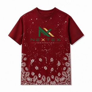 OEM Service Custom Sublimation T-Shirt All Over Print <b>Bandana</b> & Baroque Design Unisex Fashion Tee - Product Image 2
