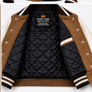 Chaqueta Varsity de Lana para Hombre, Tendencia 2027, Transpirable, Impermeable, Bordado Chenille, OEM ODM - Product Image 4