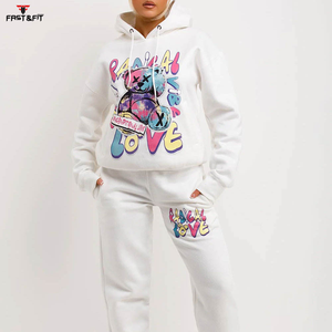 Ensemble de survêtement 2 pièces pour femme, personnalisé, brodé et imprimé, coupe slim, le plus populaire, pour le jogging et les loisirs d'hiver - Product Image 6