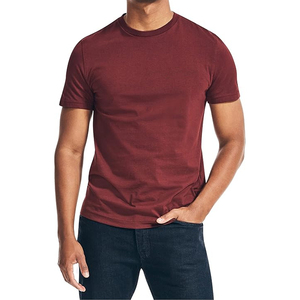 T-shirt Homme Oversize 100% Coton Personnalisé Streetwear Nouveau Motif Uni Col Manches Courtes Vente en Gros - Product Image 1