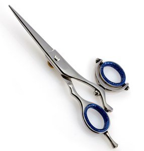 Tijeras de Peluquería Giratorias de Acero Inoxidable con Borde Afilado y Apoyo para el Dedo - Product Image 4