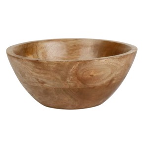 Tazón de Servir Hecho a Mano de Madera de Mango Natural, Tazón Redondo de Madera Ecológico para Alimentos, Vajilla para el Hogar, Cocina y Restaurante - Product Image 1
