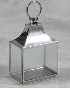 Lanternes à bougies en acier inoxydable faites à la main, lanternes géométriques en verre transparent, lanternes de sol en acier inoxydable, lanternes de table DLS-003 - Product Image 1