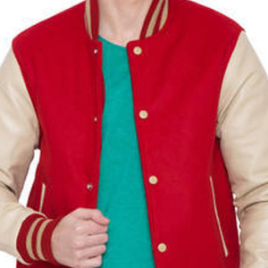 Vestes universitaires en sherpa pour hommes, personnalisées OEM, vierges, avec logo brodé en chenille, boutonnées, à manches en cuir, style Teddy Bear, vestes de baseball - Product Image 2