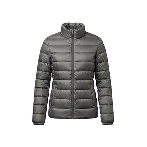 Hooded Quilted Waterproof <b>Bubble</b> Jacket Black Full Sleeve Winter Windproof Cotton Shell Knitted Fabric Polyester Filling Stand - Product Image 1