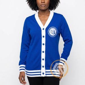 Customized Zeta Phi Beta <b>Acrylic</b> Embroidered Appliques Front Casual Winter Sorority High Quality Greek Breathable V-neck Covered - Product Image 3