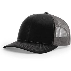 Black And White Mesh Trucker <b>Hat</b> 6-Panel Adjustable Unisex Casual Cap Spring <b>Summer</b> Style - Product Image 1