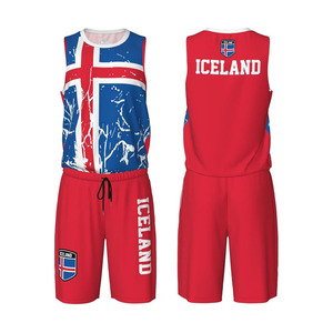 Uniforme de Baloncesto con Diseño de la Bandera de Islandia (3) para Hombres Adultos, Conjunto Deportivo de Entrenamiento - Product Image 1