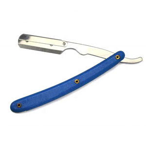 Navaja de afeitar para hombre de acero inoxidable alemán de alta calidad, diseño Cut Throat con mango de madera, en venta. - Product Image 1