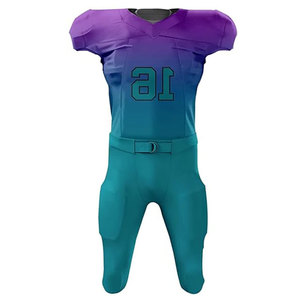 Adults Plus Size Breathable Lightweight 100% Polyester Padded Custom Uniform Full Sublimation <b>Compression</b> American Football Set - Product Image 2