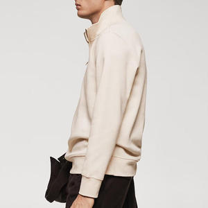 Nouveau sweat-shirt pour homme au design minimaliste, col ras du cou avec demi-fermeture éclair, tissu respirant brodé, col montant, sweat-shirt épais - Product Image 6