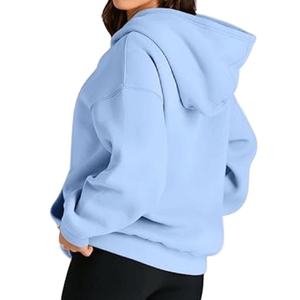 เสื้อฮู้ดดี้โอเวอร์ไซส์ทรงหลวม ผ้าฝ้ายฟลีซสำหรับผู้หญิง พิมพ์ลายตามสั่ง สำหรับฤดูหนาว เป็นมิตรกับสิ่งแวดล้อม กันลม สวมใส่สบาย - Product Image 3