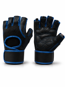 Custom Logo Unisex Leather Fitness Gloves <b>Half</b> Finger Weight Lifting Non <b>Slip</b> Breathable Gym Training Body Building Protect Hand - Product Image 1