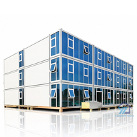 Casa Contenedor Plegable de Acero Ligero, Completamente Ensamblada, Diseño Transpirable y Resistente al Fuego para Oficina en Obras de Construcción