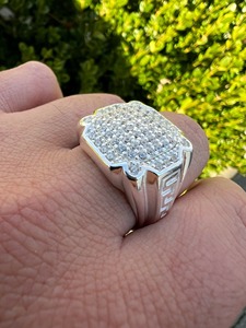 Hip Hop <b>Ring</b> <b>Men</b> Iced Out Greek Key <b>Ring</b> Solid 925 Sterling Silver Moissanite Diamond Bling Statement Jewelry Luxury - Product Image 5