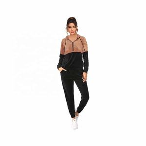 Survêtements imprimés en molleton pour femmes pour vêtements de sport et vêtements de jogging respirant évacuant la sueur coton polaire tissu demi-fermeture éclair survêtements - Product Image 5