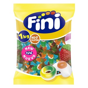 Sachet de bonbons halal Fini 75g - Bonbons gélifiés halal (Anneaux de pêche, 6 délices) Vente en gros pour satisfaire les envies sucrées - Product Image 1