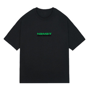 เสื้อยืดแขนสั้นสีดำสำหรับผู้ชาย ทรงปกติ คอกลม ผ้าคอตตอนเจอร์ซีย์ พิมพ์ลายตัวอักษร สไตล์ลำลอง - Product Image 1