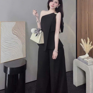 Ensemble deux pièces long décontracté pour femme, en coton écologique, lavable, confortable, mode, emballage personnalisé, Vietnam - Product Image 2