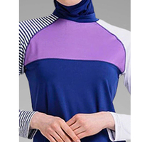 Burkini de bain modeste pour femmes |   Ensemble 2 pièces en Spandex/Nylon à manches longues, protection UV, couvrance intégrale, bas coupe haute, pour la plage et la piscine