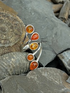 Natural Baltic Amber <b>Silver</b> <b>Ring</b> 925 Sterling <b>Silver</b> <b>Adjustable</b> Handmade <b>Ring</b> <b>Silver</b> Jewelry Amber <b>Ring</b> For Girl's & Women's - Product Image 3