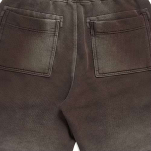 High Quality Custom Sun Fade Acid Wash Solid Mid Waist <b>Canvas</b> Breathable Summer Men's Casual Shorts - Product Image 4
