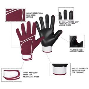 Popular Comfortable Lightweight Non-Slip Gaa Gaelic Gloves with Hand Grips <b>Hook</b> & Loop Closure Latex Material Unisex All Seasons - Product Image 6