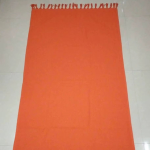 Plain <b>Beach</b> <b>Towel</b> Pareo Manufacturer Front side Polyester Cotton Scarf Back Side <b>Towel</b> 2-in-1 - Product Image 1