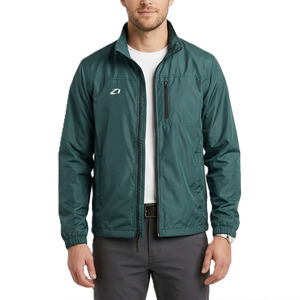 Y2K Custom Green <b>Lightweight</b> Stand Collar Men's Windbreaker <b>Jackets</b> Quick Dry Zip Up Outdoor Casual Sportswear OEM ODM Supplier - Product Image 3