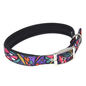 Diseño de moda suave Nuevo patrón Impresión digital Poliéster Correas acolchadas Venta al por mayor Collares ajustables para perros - Product Image 3