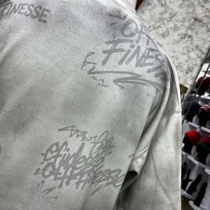 Camiseta Gráfica Vintage Oversize Personalizada de Algodón Pesado con Hombros Caídos, Estilo Streetwear, Lavado Ácido, Casual, Unisex - Product Image 6