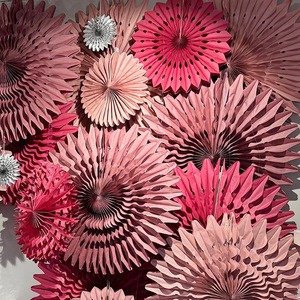 Ventilateur en papier pour fournitures de mariage Décorations décoration de scène de Noël - Product Image 3